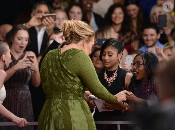 Adele à la 59ème soirée annuelle des Grammy Awards au Staples Center de Los Angeles, le 12 février 2017 © Chris Delmas/Bestimage