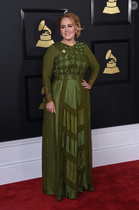 Adele à la 59ème soirée annuelle des Grammy Awards au Staples Center de Los Angeles, le 12 février 2017 © Chris Delmas/Bestimage