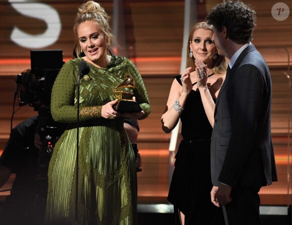Adele à la 59ème soirée annuelle des Grammy Awards au Staples Center de Los Angeles, le 12 février 2017.