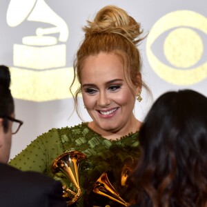 Adele à la 59ème soirée annuelle des Grammy Awards au Staples Center de Los Angeles, le 12 février 2017.