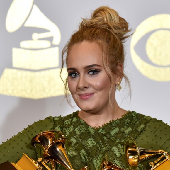 Adele à la 59ème soirée annuelle des Grammy Awards au Staples Center de Los Angeles, le 12 février 2017.