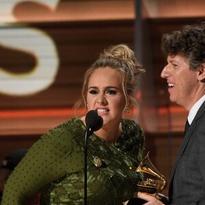 Adele à la 59ème soirée annuelle des Grammy Awards au Staples Center de Los Angeles, le 12 février 2017.