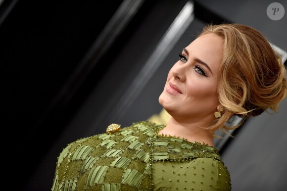Adele à la 59ème soirée annuelle des Grammy Awards au Staples Center de Los Angeles, le 12 février 2017.