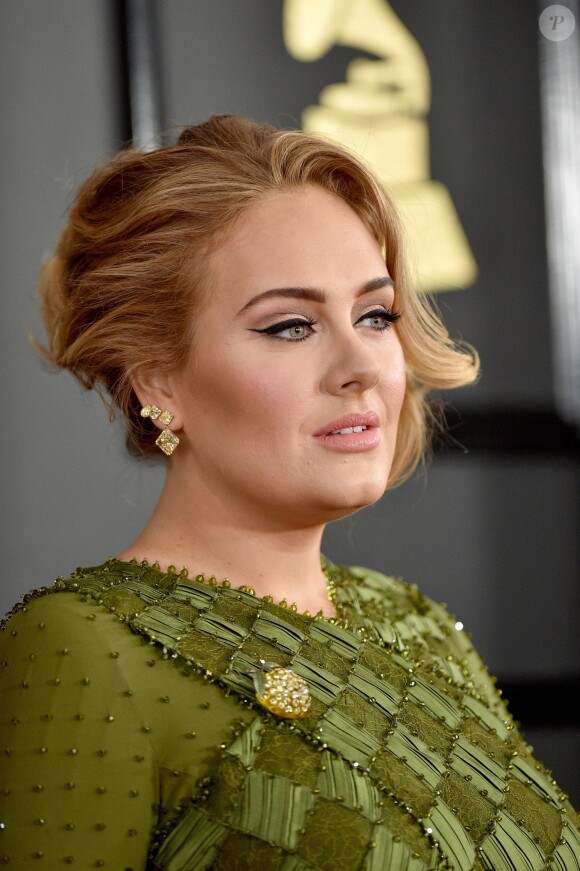 Adele à la 59ème soirée annuelle des Grammy Awards au Staples Center de Los Angeles, le 12 février 2017.