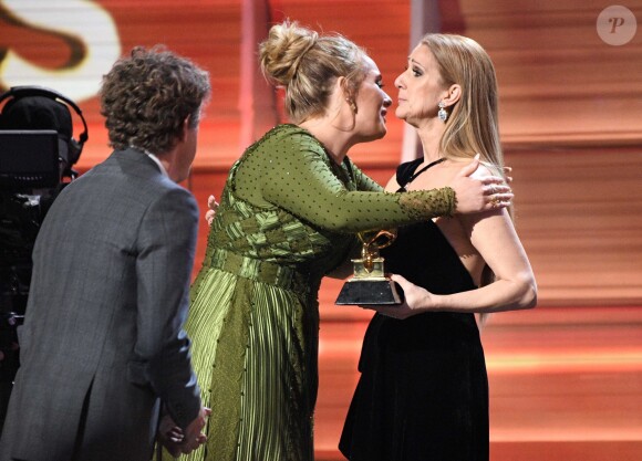 Adele à la 59ème soirée annuelle des Grammy Awards au Staples Center de Los Angeles, le 12 février 2017.