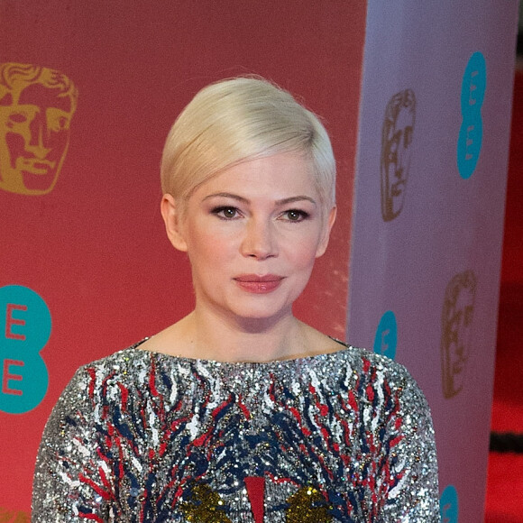 Michelle Williams - Arrivée des people à la cérémonie des British Academy Film Awards (BAFTA) au Royal Albert Hall à Londres, le 12 février 2017.