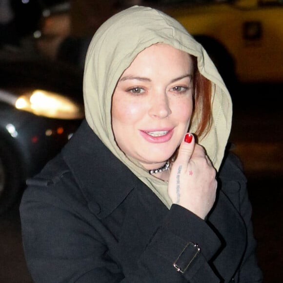 Lindsay Lohan arrive au club ''Lohan club'' à Athènes le 29 janvier 2017. © Aristidis Vafeiadakis via ZUMA Wire / Bestimage