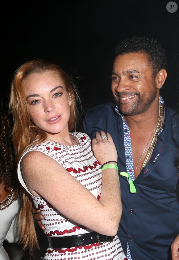 Lindsay Lohan et Shaggy lors de la soirée d'anniversaire "Fawaz's Folies" pour les 64 ans de Fawaz Gruosi (de Grisogono) à la Cala di Volpe à Porto-Cervo, Sardaigne, Italie, le 8 août 2016. ©  Cervo