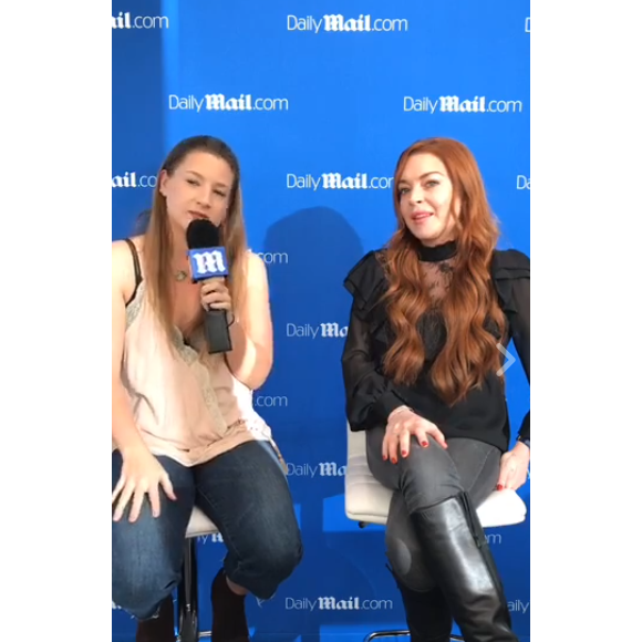 Lindsay Lohan lors d'un Facebook Live pour le DailyMail le 11 février 2017.