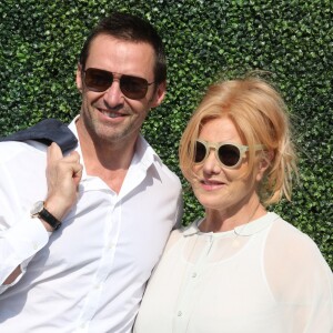 Hugh Jackman et sa femme Deborra Lee Furness lors du douzième jour de l'US Open 2016 à Flushing Meadow, New York City, New York, le 9 septembre 2016.