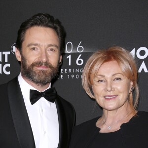 Hugh Jackman et sa femme Deborra-Lee Furness - Soirée du 110ème anniversaire de Montblanc à New York le 5 avril 2016.