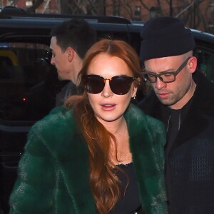 Lindsay Lohan à New York pendant la Fashion Week, le lundi 13 février 2017