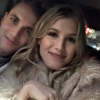 Eugenie Bouchard avec son "date" du SuperBowl, à New York le 15 février 2017.