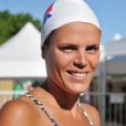 Exclusif - Laure Manaudou replonge pour le 8ème meeting de natation de Carcassonne le 28 juin 2015.