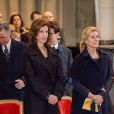 La princesse Maria-Esméralda de Belgique et la princesse Léa de Belgique - La famille royale de Belgique lors de la cérémonie de l'Eucharistie en mémoire des membres défunts de la famille royale à Bruxelles. Le 17 février 2017