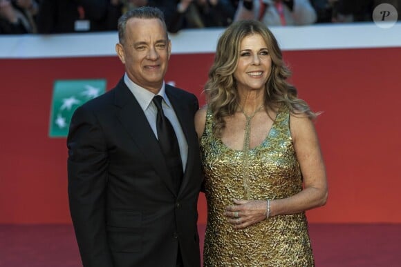 Tom Hanks et sa femme Rita Wilson sur le tapis rouge lors du 11ème Festival du Film de Rome. Le 13 octobre 2016