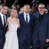 James Gray, Robert Pattinson, Sienna Miller et Charlie Hunnam à la première de "The Lost City of Z" à Londres, le 16 février 2017.