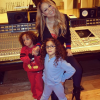 Mariah Carey en studio avec ses jumeaux - Photo publiée sur Instagram le 18 février 2017