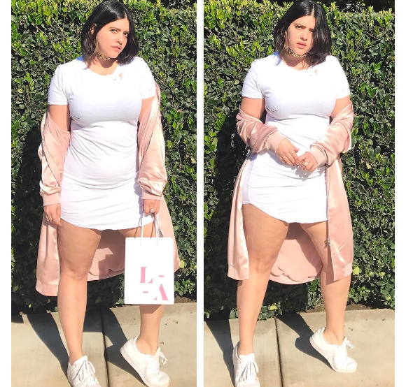 Denise Bidot, mannequin grande taille, assume ses formes et rondeurs - Photo publiée sur Instagram au mois de février 2017