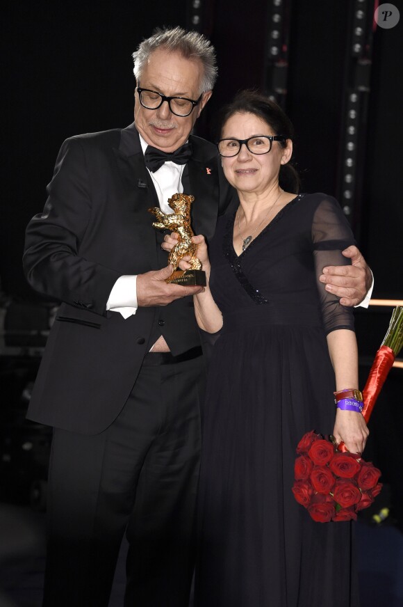 Ildiko Enyedi (Ours d'or pour le film On body and Soul) - Cérémonie de remise des prix au 67e festival du film de Berlin le 18 février 2017. © Future-Image via ZUMA Press / Bestimage