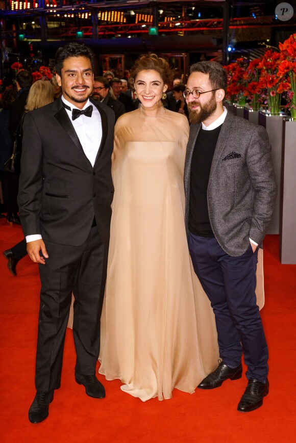 Jayro Bustamante, Clotilde Courau et Mahmoud Sabbagh - Arrivées et cérémonie de clôture du 67ème festival du film de Berlin le 18 février 2017.