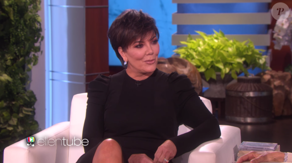 Kris Jenner sur le plateau de l'émission d'Ellen DeGeneres pour parler de sa relation avec Corey Gamble le 20 février 2017