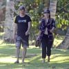 Exclusif - Le producteur de disques Dr. Luke et sa compagne Jessica James se baladent à Kauai, Hawaï, Etats-Unis, le 14 janvier 2017.
