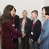Kate Middleton, duchesse de Cambridge, en visite au Pays de Galles le 22 février 2017 pour son premier engagement en tant que marraine de l'association Action for Children, rôle qu'elle a hérité en décembre 2016 de la reine Elizabeth II.