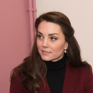 Kate Middleton, duchesse de Cambridge, en visite au Pays de Galles le 22 février 2017 pour son premier engagement en tant que marraine de l'association Action for Children, rôle qu'elle a hérité en décembre 2016 de la reine Elizabeth II.