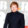 Ed Sheeran arrivant aux Brit Awards 2017 à Londres, le 22 février 2017.