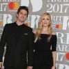 Jesse Wood et sa femme Fearne Cotton arrivant aux Brit Awards 2017 à Londres, le 22 février 2017