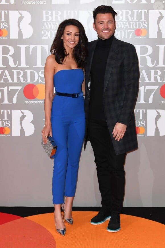 Michelle Keegan et Mark Wright lors des BRIT Awards, à O2 Arena, Londres, le 22 février 2017.