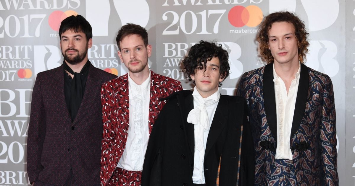 The 1975 lors des BRIT Awards, à O2 Arena, Londres, le 22 février 2017