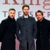 Gary Barlow, Howard Donald et Mark Owen du groupe "Take That" à la Première du film "Kingsman : Services secrets" à Berlin. Le 3 février 2015