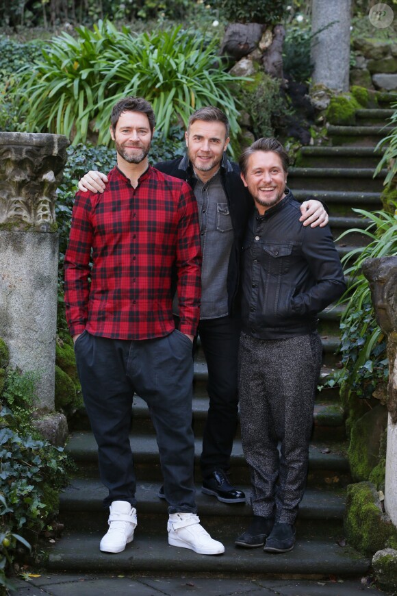 Gary Barlow, Howard Donald, Mark Owen au Photocall du film "Kingsman Secret Service" à Rome en Italie le 2 février 2015.