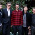 Taron Egerton, Colin Firth, Gary Barlow, Howard Donald, Mark Owen au Photocall du film "Kingsman Secret Service" à Rome en Italie le 2 février 2015.