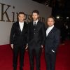 Gary Barlow, Howard Donald, Mark Owen du groupe Take That à l'Avant-première mondiale du film "Kingsman : Services secrets" à Londres, le 14 janvier 2015