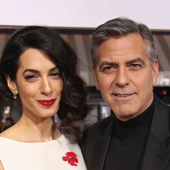 George Clooney et sa femme Amal Alamuddin Clooney - - Première du film "Hail, Caesar!" à Westwood le 1er février 2016.