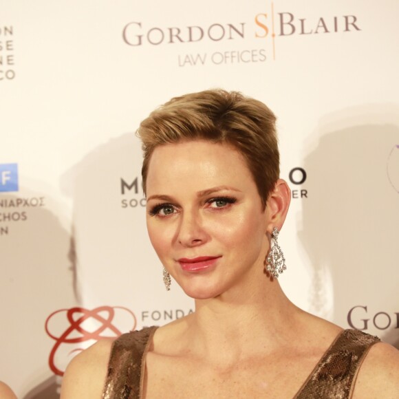 La princesse Charlene de Monaco - Photocall de la soirée de gala de L'AMREF Flying Doctors à Monaco le 24 février 2017.