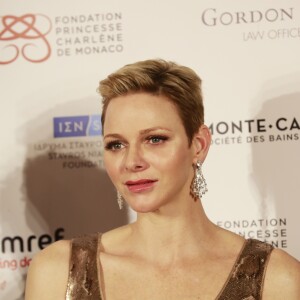 La princesse Charlene de Monaco - Photocall de la soirée de gala de L'AMREF Flying Doctors à Monaco le 24 février 2017.