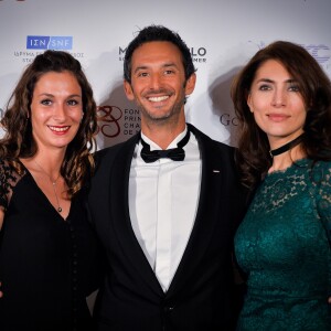 Mara Frolla et son mari Pierre Frolla avec Caterina Murino - Photocall de la soirée de gala de L'AMREF Flying Doctors à Monaco le 24 février 2017.