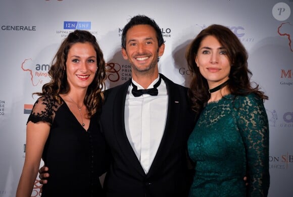 Mara Frolla et son mari Pierre Frolla avec Caterina Murino - Photocall de la soirée de gala de L'AMREF Flying Doctors à Monaco le 24 février 2017.