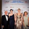 Riccardo Arvati, Agnès Falco, la princesse Charlène de Monaco et Mireille Faugère - Photocall de la soirée de gala de L'AMREF Flying Doctors à Monaco le 24 février 2017.