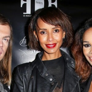 Semi-exclusif - Christophe Guillarmé, Sonia Rolland, Alicia Fall lors de la soirée de lancement du numéro 1 de FDF Paris Magazine à l'hôtel particulier Christian Dior à Paris, France, le 21 février 2017 © Marc Ausset-Lacroix/Bestimage