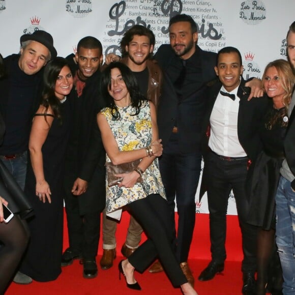 Farid Kidher, Stéphanie Lellouche-Robert (présidente de l'association "Les rois du monde"), Brahim Zaibat, Sandra Zeitoun de Matteis, Rayane Bensetti, Laetitia Houel (vice présidente de l'association "Les rois du monde") lors du 5ème gala de l'association "Les rois du monde" au profit des enfants défavorisés, orphelins et hospitalisés à la salle Wagram à Paris, France, le 27 février 2017.© CVS/Bestimage