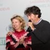 Exclusif - Alexandra Lamy et le réalisateur Eric Lavaine lors de l'avant-première du film " L'Embarras du choix " à l'UGC De Brouckère à Bruxelles en Belgique le 27 février 2017.