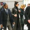 Kendall Jenner arrive à l'aéroport Roissy Charles-de-Gaulle puis à l'hôtel George V. Paris, le 27 février 2017.