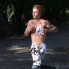 Justin Bieber fait son jogging à Hollywood le 20 décembre 2016.