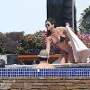 Jennifer Aniston fête ses 48 ans avec son compagnon Justin Theroux, son amie Courteney Cox et des amis sous le soleil de Los Cabos au Mexique, le 11 février 2017