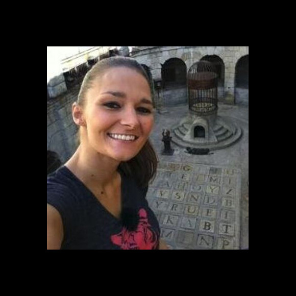 Leslie Lemarchal sur le tournage de "Fort Boyard"